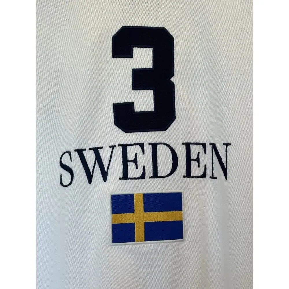 Vintage Polo Ralph Lauren Sweden Flag‎ Polo Shirt Size XL #3 Cotton